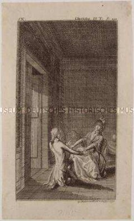 Illustration zu Samuel Richardsons Briefroman "Clarissa" - Blatt 9 (von 24)