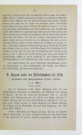 B. Bayern unter den Wittelsbachern seit 1180