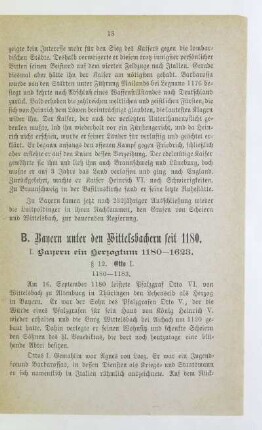 B. Bayern unter den Wittelsbachern seit 1180