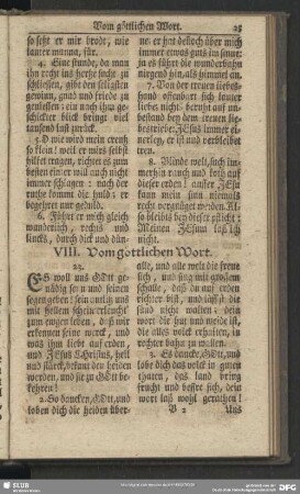 VIII. Vom göttlichen Wort