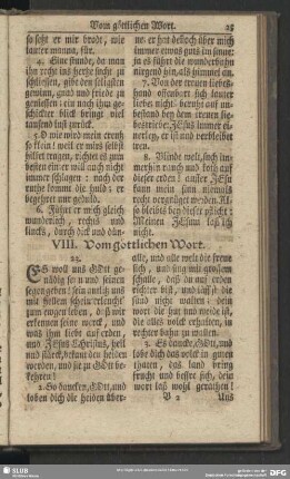 VIII. Vom göttlichen Wort