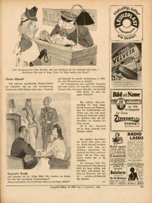 "Der Dreiuhrzug hat seine Vorteile..." "Englands Presse"