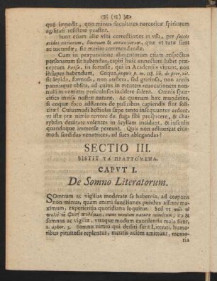 Sectio III. Sistit Ta ...