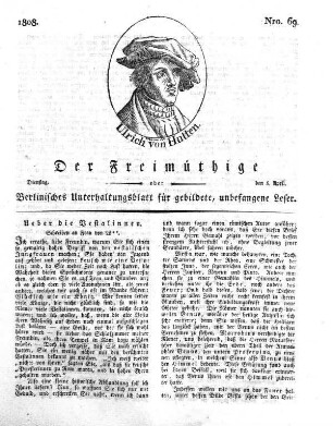 Nro. 69, Dienstag, den 5. April 1808