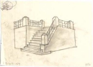 Pfann, Paul; München - Bogenhausen; Villa Jos. Selmayer - Treppenaufgang (Perspektive)