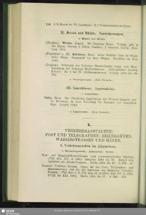 K. Verkehrsanstalten; Posten Und Telegraphen; Eisenbahnen; Wasserstrassen Und Häfen