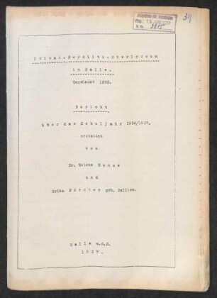 1936/37: Bericht ... - 1936/37