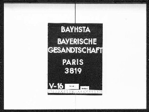 Chauvigny de Blot, Henri de, aus Moulins, Departement Allier, Handelsreisender, Feststellung seiner Persönlichkeit und Übernahme nach Frankreich