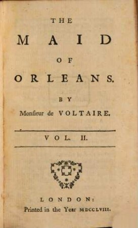 The Maid Of Orleans : In Two Volumes, 2