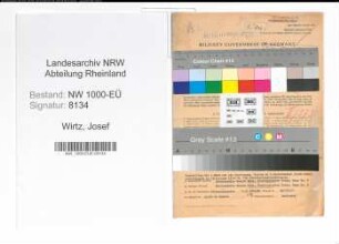 Entnazifizierung Josef Wirtz, geb. 11.02.1894 (Verwaltungsangestellter)