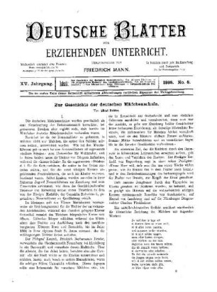 Zur Geschichte der deutschen Mädchenschule