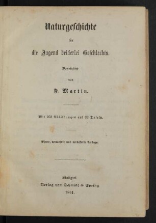 Naturgeschichte für die Jugend beiderlei Geschlechts