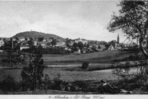 Altenberg. Ortsansicht mit Landschaft, Ansichtskarte