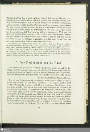 Alfred Rethel über den Aufstand