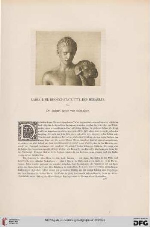 Ueber eine Bronze-Statuette des Herakles