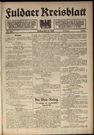 Ausgabe vom Freitag, den 21. Juli 1916.