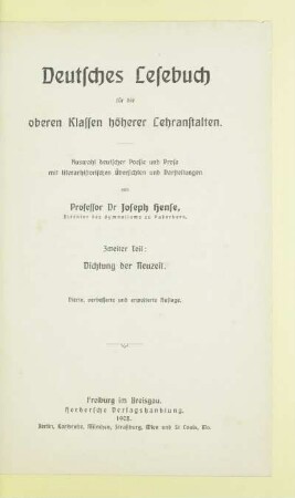 Teil 2: Dichtung der Neuzeit