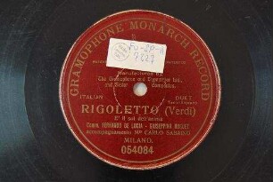 Rigoletto : E' il sol dell'anima / (Verdi)