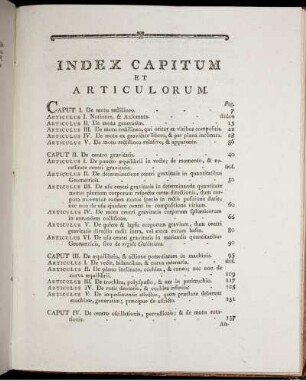Index Capitum et Articulorum.