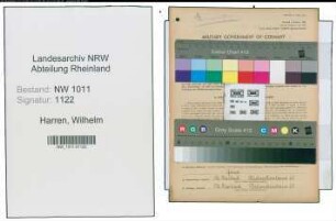 Entnazifizierung Wilhelm Harren , geb. 25.07.1890 (Handelsvertreter)