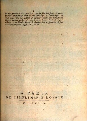 Lettres patentes du Roi portant suppression de la chambre royale