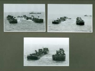 Leitdamm am Mittelgrund an der Küste bei Cuxhaven, 1950