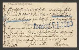 Brief an B. Schott's Söhne : 01.01.1888