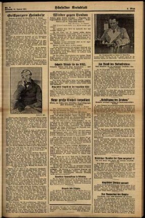Zweite Ausgabe vom Mittwoch, den 15. Januar 1941.