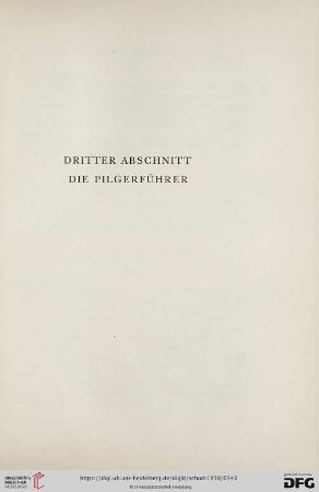 Dritter Abschnitt. Die Pilgerführer