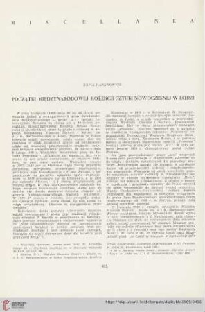 31: Początki międzynarodowej kolekcji sztuki nowoczesnej w Łodzi