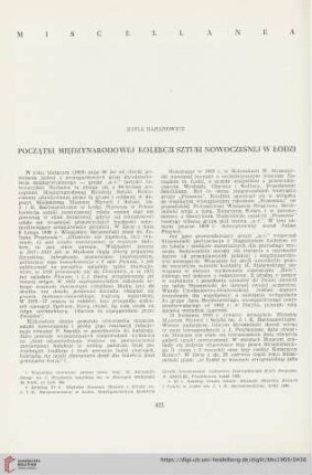 31: Początki międzynarodowej kolekcji sztuki nowoczesnej w Łodzi