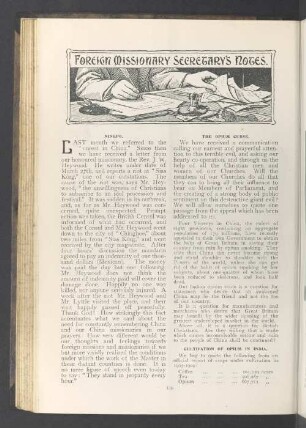 Foreign missionary secretary's notes