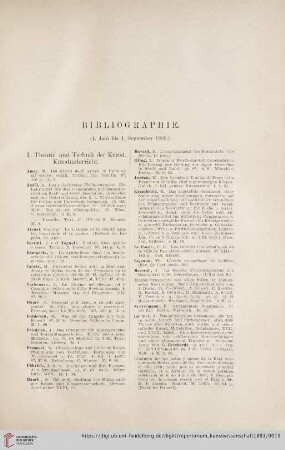 Bibliographie (1. Juni bis 1. September 1880)