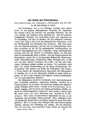 Zur Kritik des Fiktionismus : eine Analyse von Vaihingers "Philosophie des Als Ob"