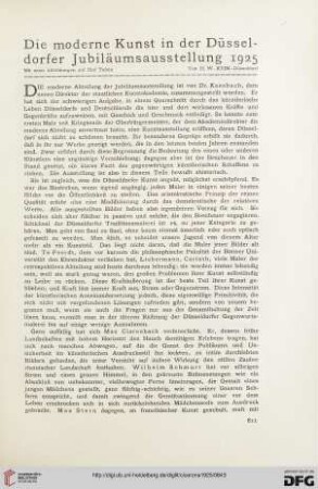 17: Die moderne Kunst in der Düsseldorfer Jubiläumsausstellung 1925