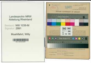Entnazifizierung Willy Muehlfahrt , geb. 17.09.1902 ()