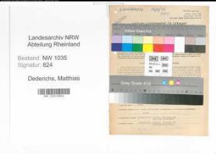 Entnazifizierung Matthias Dederichs , geb. 06.10.1910 (Steiger)