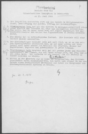 Bubenorbis: Inspektionsbericht 1966