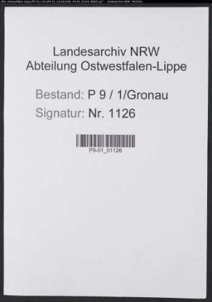 Sterberegister Standesamt Gronau (Westf.)