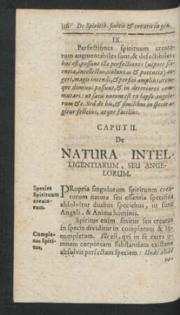 Caput II. De Natura Intelligentiarum, Seu Angelorum.