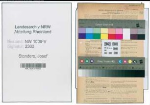 Entnazifizierung Josef Stenders , geb. 07.11.1918 (Lehrer)