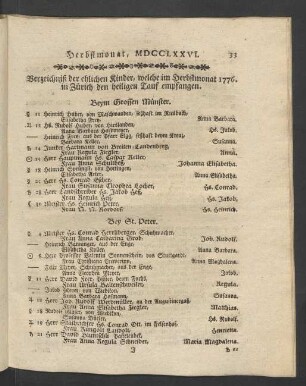 Herbstmonat, MDCCLXXVI
