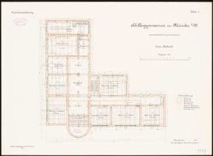 Schillergymnasium, Münster: Grundriss 1. Obergeschoss 1:100