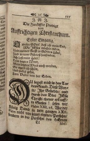 Die Zwölffte Predigt vom Auffrichtigen Christenthum.