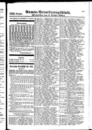 720. Ausgabe. Mittwoch, 6. Oktober 1915