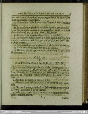 Cap. II. De Natura Ac Indole Feudi