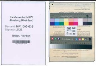 Entnazifizierung Heinrich Braun , geb. 25.06.1886 (Geschaeftsfuehrer)