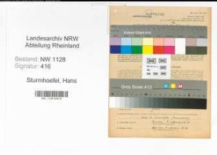 Entnazifizierung Hans Sturmhoefel , geb. 23.05.1912 (Angestellter)