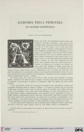 Ser.2: Allegoria della Primavera di Sandro Botticelli : saggio di una nuova interpretazione