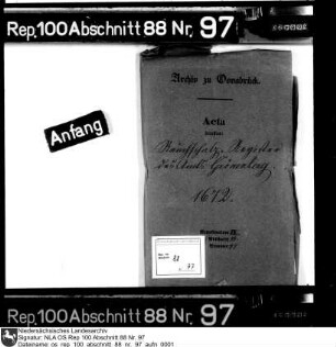 Rauchschatzregister des Amts Grönenberg